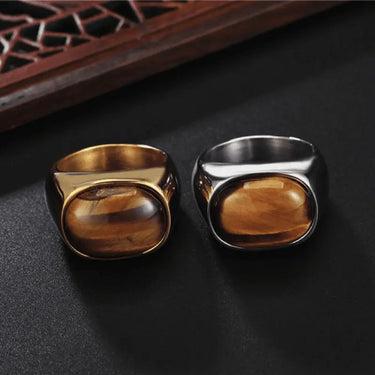 Ferocity Tiger Eye Signet Ring-Your Soul Place